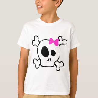 Flickaktigt skalle t-shirt