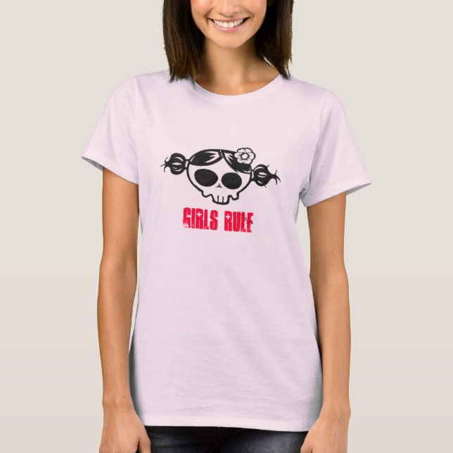flickaktigt skalle tröja (Framsida)