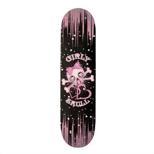 Flickaktigt skalleskridsko mini skateboard bräda 18,7 cm