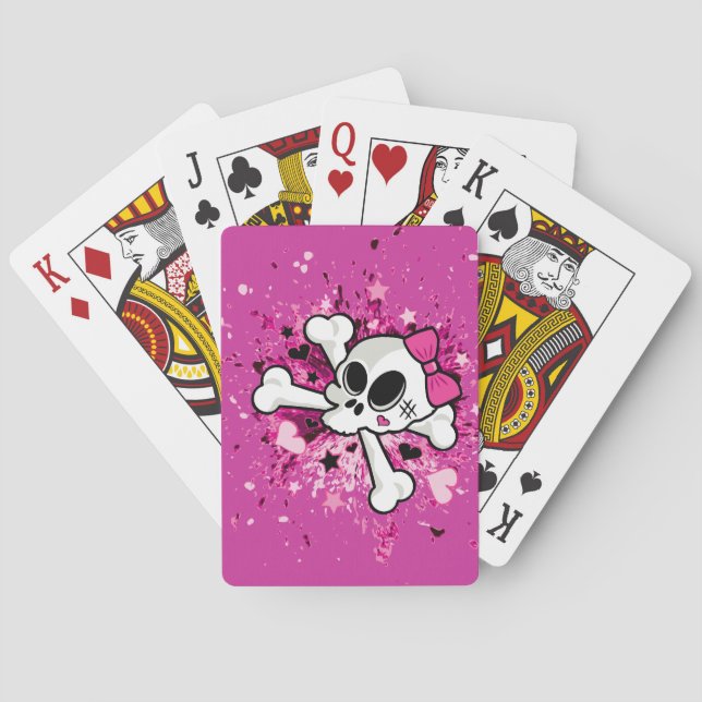 Flickaktigt Skull Casinokort (Baksidan)