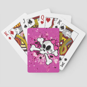 Flickaktigt Skull Casinokort