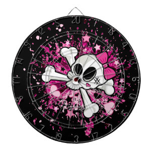 Flickaktigt Skull och korsben Darttavla