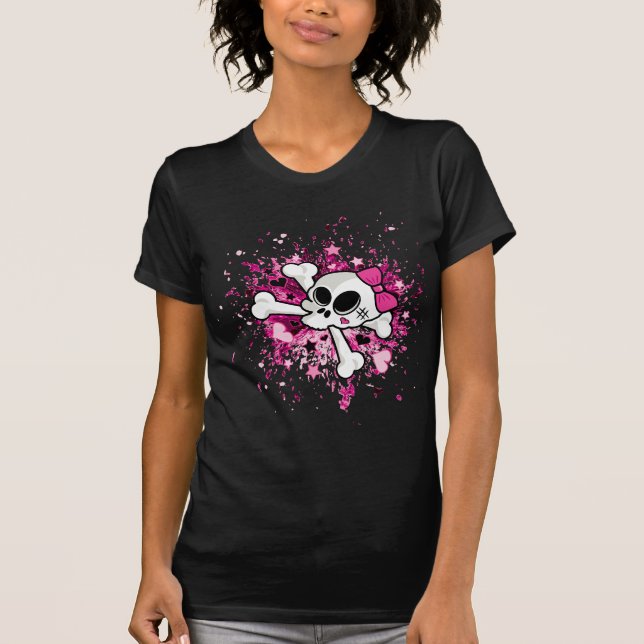 Flickaktigt Skull Tee (Framsida)