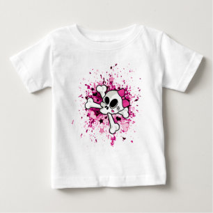 Flickaktigt Skull Tee Shirt