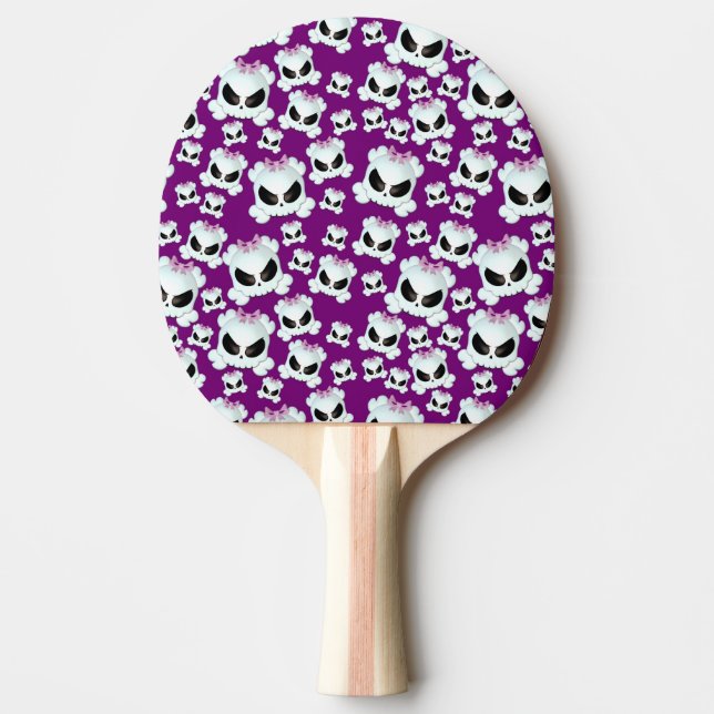 Flickaktigt Skullz Pingisracket (Framsidan)
