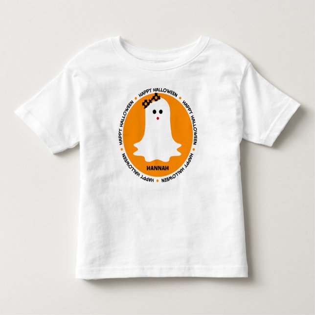 Flickaktigt spökeHalloween personlig T-shirt (Framsida)