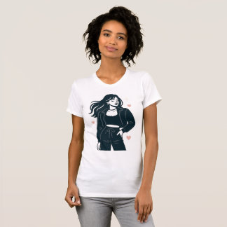 Flickaktigt t-shirt