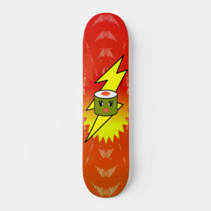 Flickaktigt Toppen Charged Sushi - Old School Skateboard Bräda 18 Cm