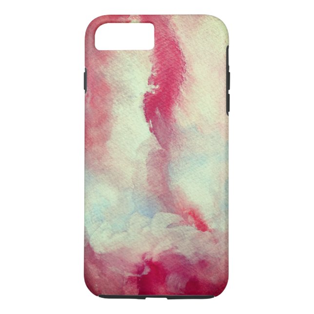 Flickaktigt Unik Rosa Art Apple iPhone 7 Plus, Tuf Case-Mate iPhone Skal (Baksida)