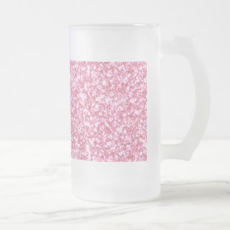 Flickaktigt utskrivavet rosaglitter frostat ölglas