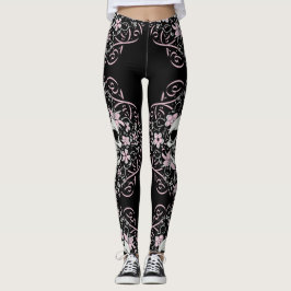 Flickaktigt vintageskalle leggings