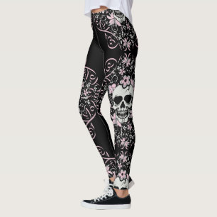 Flickaktigt vintageskalle leggings