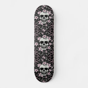 Flickaktigt vintageskalle skateboard bräda 20,5 cm