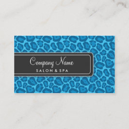 Flickaktigt visitkortar för blåttLeopardsalong Visitkort