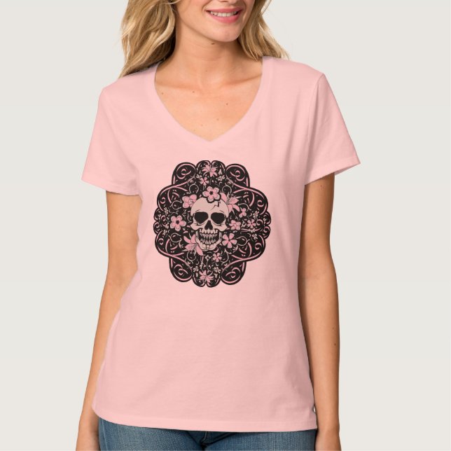 Flickaktigtens Vintage Skull Tröja (Framsida)