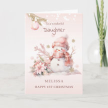 Flickan 1:a juldagen Rosa Snögubbe