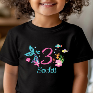 Flickan 3:e födelsedagen Sjöjungfru Svan Sea Perso T Shirt