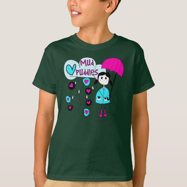 Flickan älskar jag lerapölar tee shirt (Framsida)