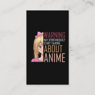 Flickan Anime älskare Manga Cosplay Fläkt Tonår Visitkort