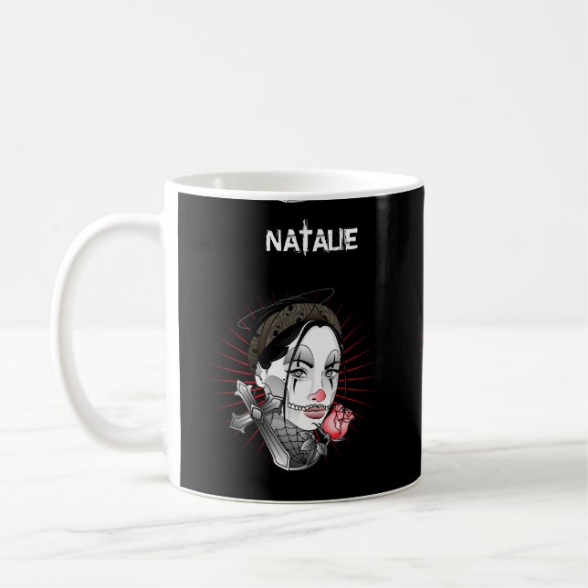 Flickan Anime Gothic stil och ro Kaffemugg (Vänster)