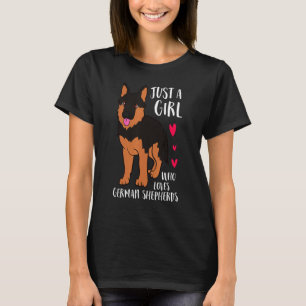Flickan är bara en flicka som Kärlek tyska shepher T Shirt