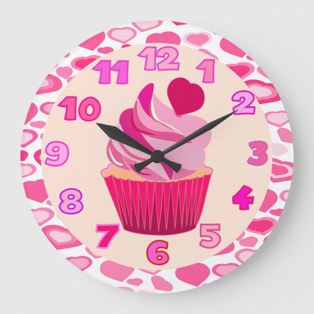 FLICKAN är DET EN FLICKA, NYFÖDD BEBIS Stor Klocka (Framsida)