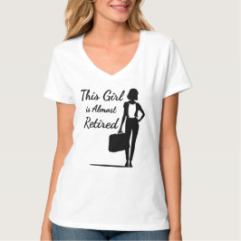 Flickan är nästan trött på Pension T Shirt