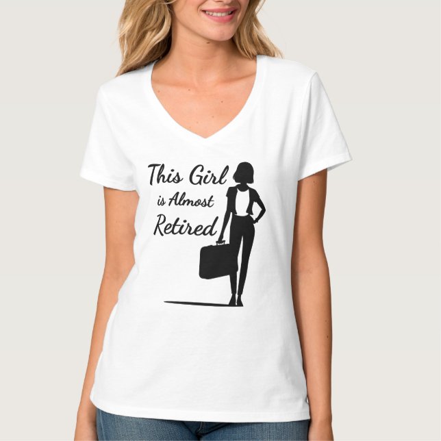 Flickan är nästan trött på Pension T Shirt (Framsida)