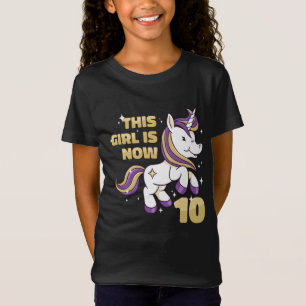 Flickan är nu Dubbla Siffror 10:e födelsedagsfli T Shirt