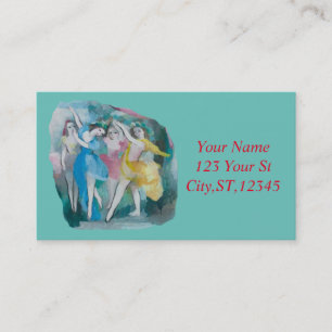 Flickan Ballerina Dancers Thunder_Cove Visitkort