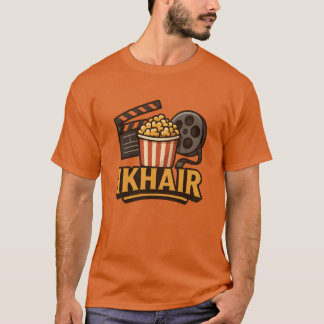 Flickan Cinematic Popcorn Film Fläkt T Shirt