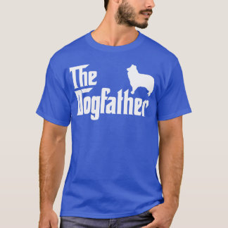 Flickan Collie Dogfather Hund Pappa T Shirt