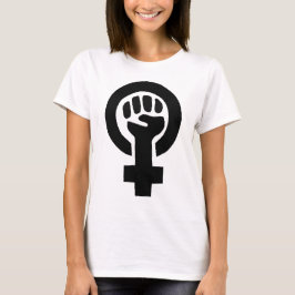 Flickan driver feministiskt symbol t shirt