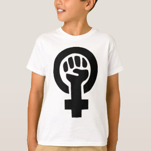 Flickan driver feministiskt symbol tröja