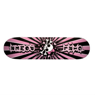Flickan driver skallen skateboard bräda 19,5 cm