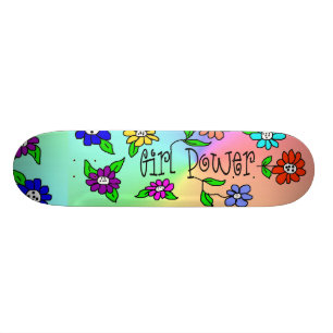 Flickan driver skateboarden vid Brownielocks Mini Skateboard Bräda 18,5 Cm