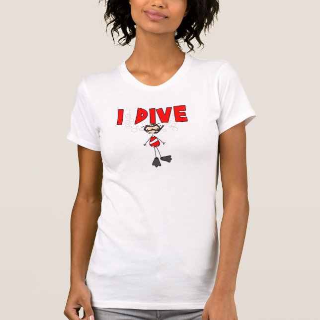 Flickan dyker jag T-tröja och gåvor T-shirt (Framsida)