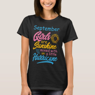 Flickan född i september, lustig födelsedag ord t shirt