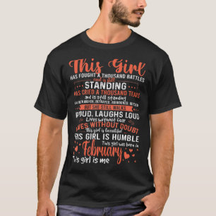 Flickan föddes i februari Kvinnor i februari T Shirt