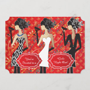 Flickan Födelsedagsfest inbjudan