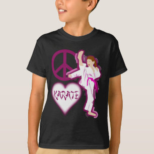 Flickan för fredkärlekKarate skräddarsy personl T Shirt