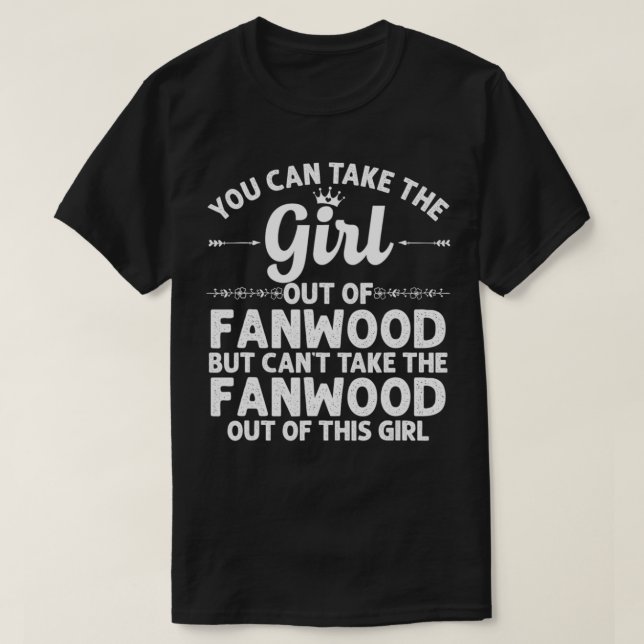 Flickan från FANWOOD NJ NEW JERSEY Gift Funny Home T Shirt (Design framsida)