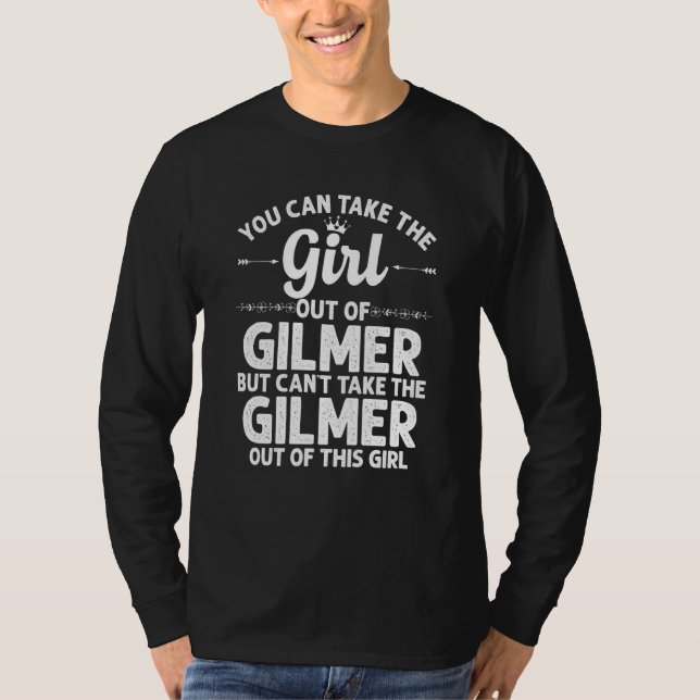 Flickan från Gilmer Tx Texas Funny Home Roots Usa T Shirt (Framsida)