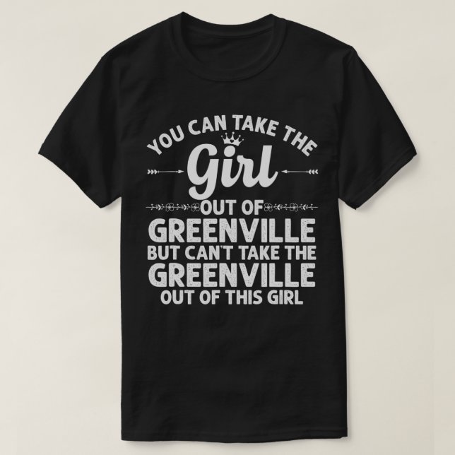 Flickan från GREENVILLE MS MISSISSIPPI Gift Funny  T Shirt (Design framsida)