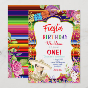 Flickan från Mexiko, Fiesta Födelsedagsfest inbjud Inbjudningar