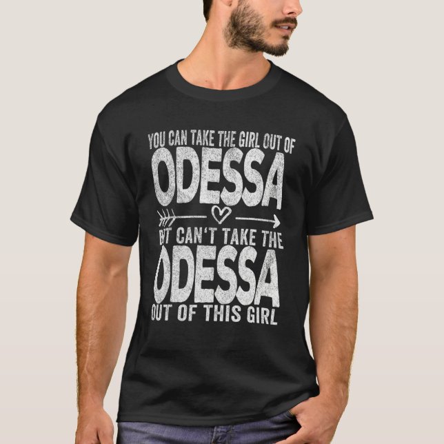 Flickan från Odessa Texas Hometown Home Odessa T Shirt (Framsida)