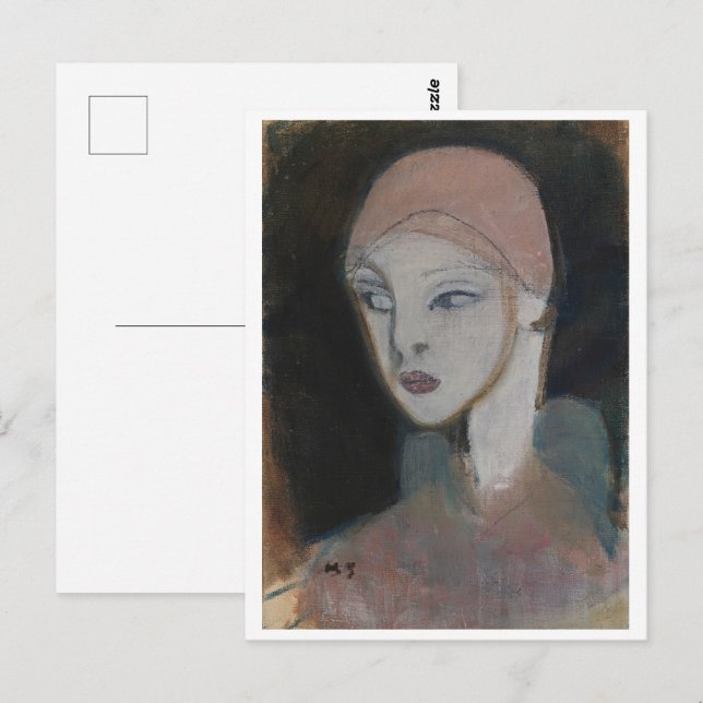 Flickan från ön Schjerfbeck Vykort (Fram/baksida)