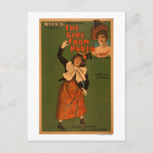 "Flickan från Paris" Poster Vykort