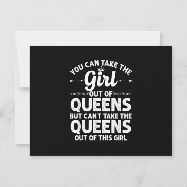 Flickan från QUEENS NY YORK Gift Funny Home Roo OSA Kort (Framsida)