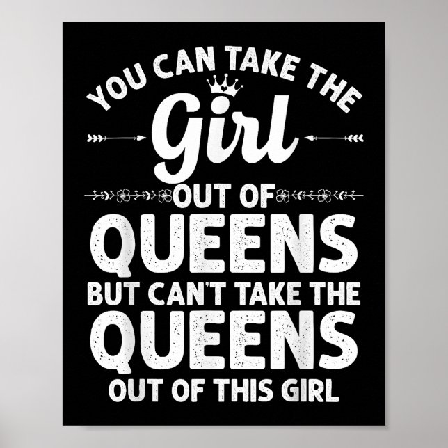 Flickan från QUEENS NY YORK Gift Funny Home Roo Poster (Framsidan)